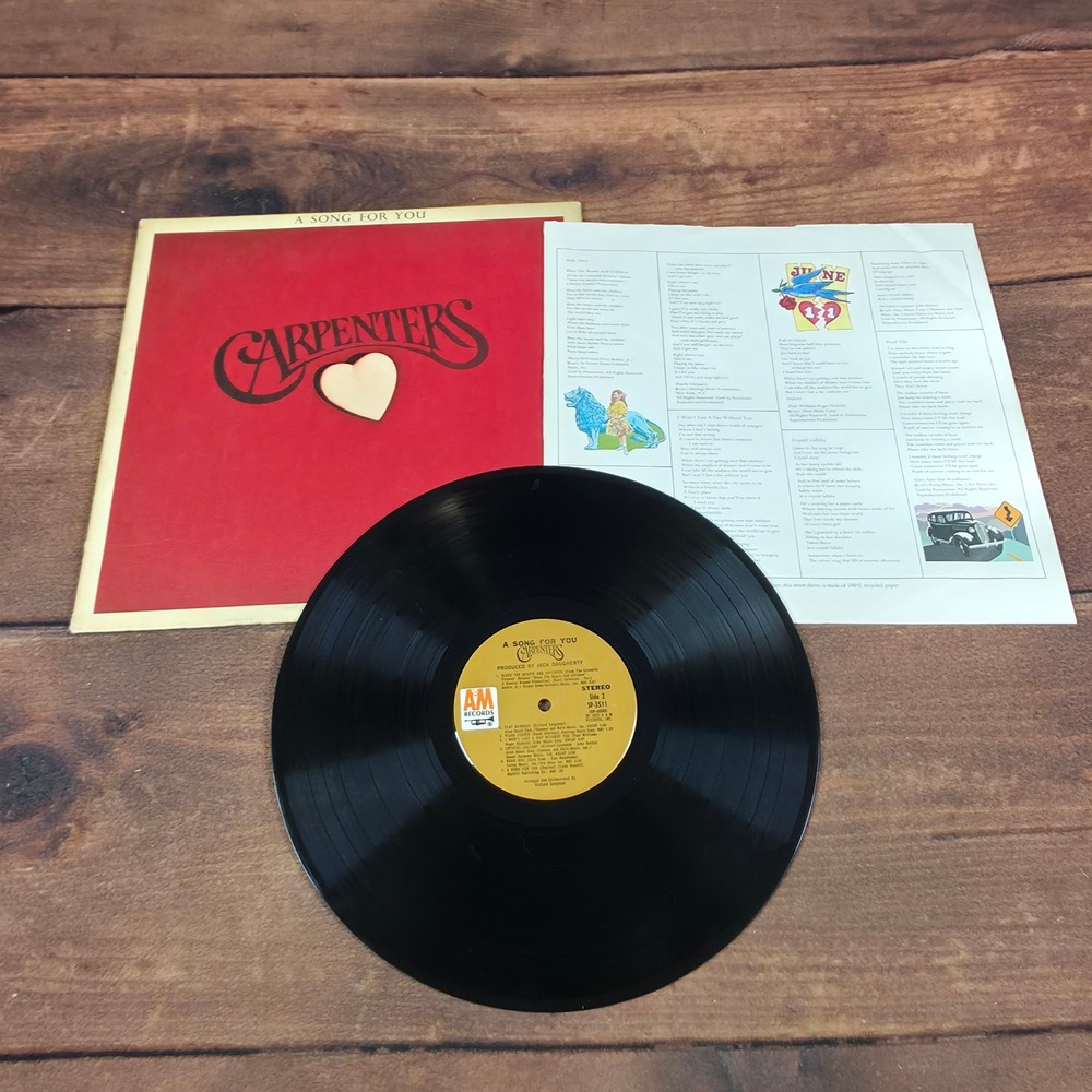 Carpenters A Song For You Vinyl LP 12" Black Good 1972 A&M SP-3511 Soft Rock